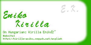 eniko kirilla business card